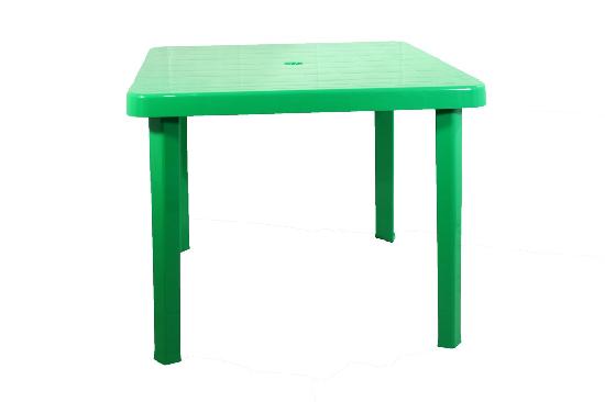 Пластиковый Стол квадратный зеленый  850мм*850мм(ножки +столешница+ заглушки)СП45