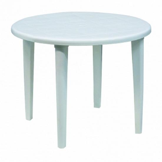 Пластик/Стол круглый белый  970мм*740мм(ножки +столешница+ заглушки)СП34